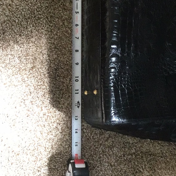 Brahmin Black Leather Large Carry All Travel Tote Bag - Picture 11 of 16